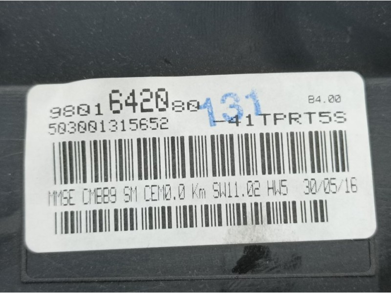 Recambio de cuadro instrumentos para peugeot partner tepee style referencia OEM IAM 9801642080 503001315652 MAGNETI MARELLI