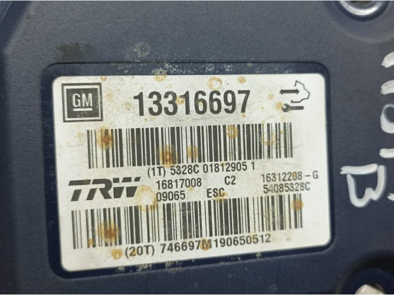 Recambio de abs para opel insignia berlina edition referencia OEM IAM 13316697 54085328C TRW