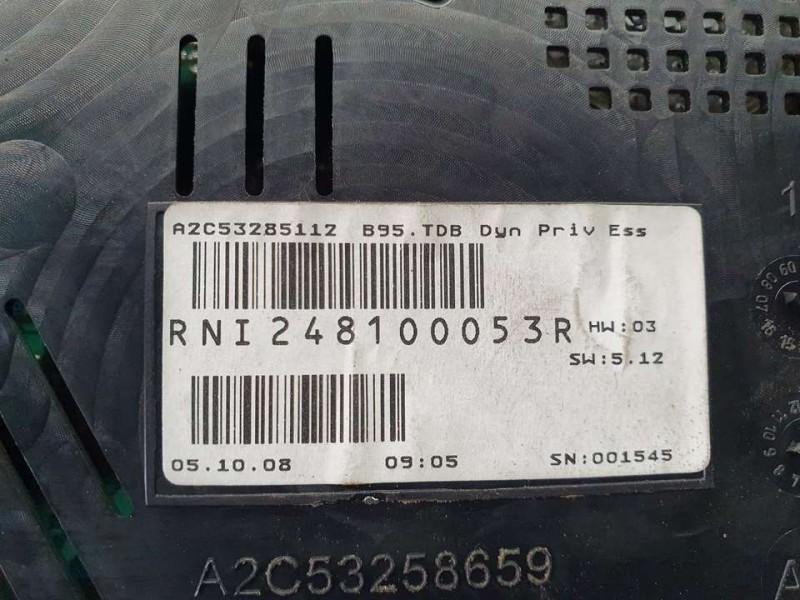 Recambio de cuadro instrumentos para renault megane iii berlina 5 p dynamique referencia OEM IAM 248100053R A2C53285112 CONTINEN