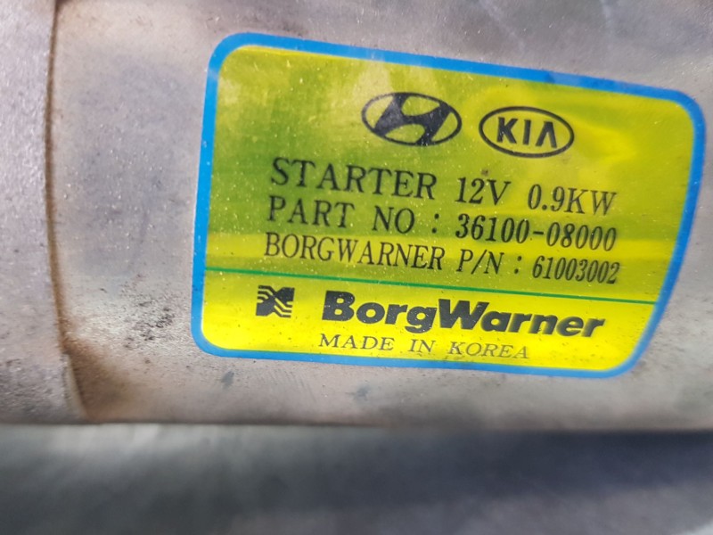 Recambio de motor arranque para kia stonic (yb) 1.0 t-gdi eco-dynamics+ referencia OEM IAM 3610008000  