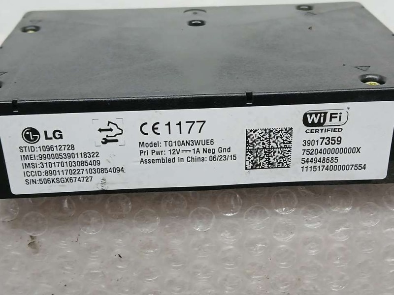 Recambio de modulo electronico para opel astra k lim. 5türig dynamic start/stop referencia OEM IAM 39017359 109612728 LG
