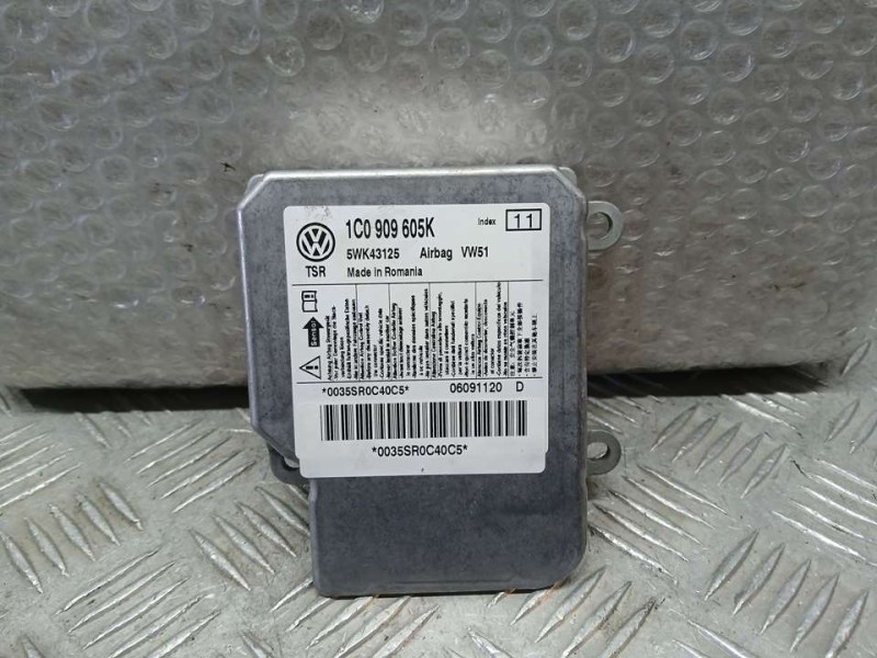 Recambio de centralita airbag para volkswagen polo (9n3) 1.4 16v referencia OEM IAM 1C0909605K 5WK43125 