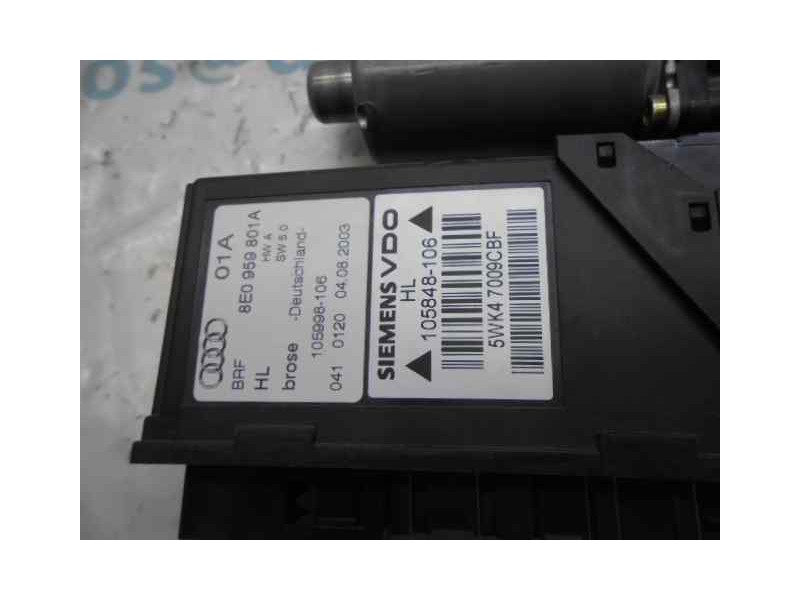 Recambio de motor elevalunas trasero izquierdo para audi a4 berlina (8e) 1.9 tdi (96kw) referencia OEM IAM 8E0959801A 105998106 