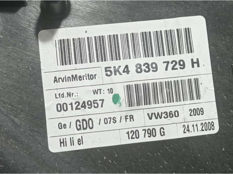 Recambio de elevalunas trasero izquierdo para volkswagen golf vi (5k1) advance referencia OEM IAM 5K4839729H  ELECTRICO