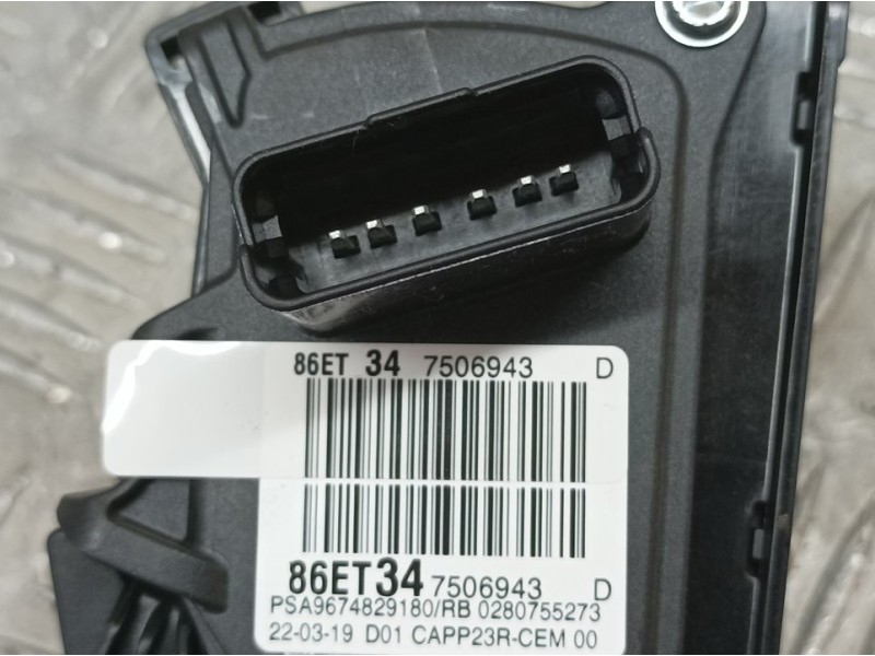 Recambio de potenciometro pedal para peugeot 508 active referencia OEM IAM 9674829180 86ET347506943D 