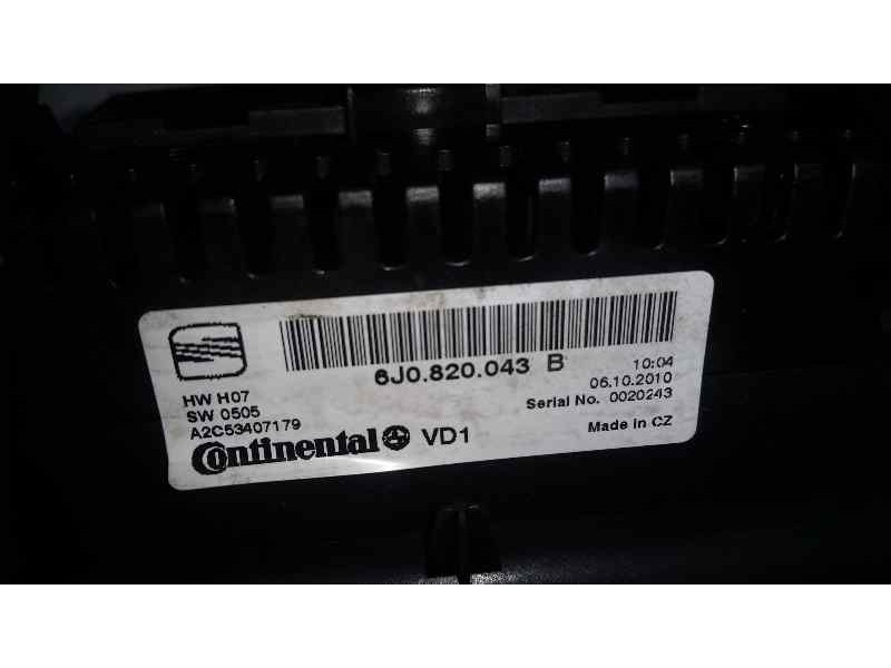 Recambio de mando climatizador para seat ibiza (6j5) stylance / style referencia OEM IAM A2C53407179 6J0820043B CONTINENTAL