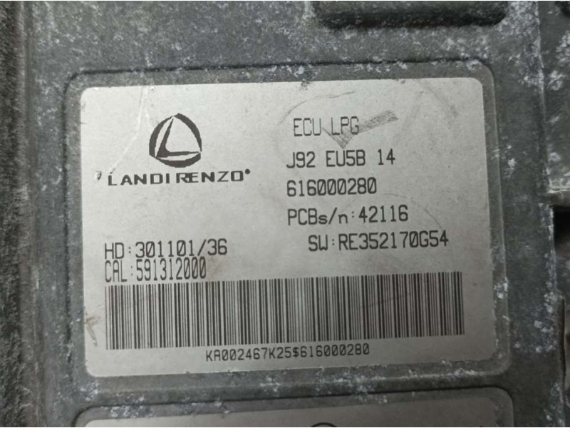 Recambio de centralita glp para dacia lodgy ambiance referencia OEM IAM 591312000 616000280 LANDI RENZO