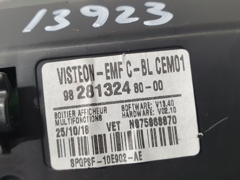 Recambio de pantalla multifuncion para citroën jumpy furgon confort m referencia OEM IAM 9828132480 NS75868870 