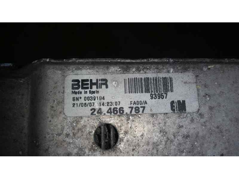 Recambio de intercooler para opel combo (corsa c) familiar referencia OEM IAM 93957 24466787 BEHR