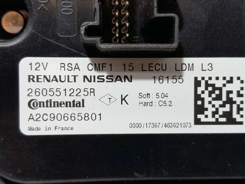 Recambio de centralita faros xenon para renault clio iv zen referencia OEM IAM 260551225R  DERECHA