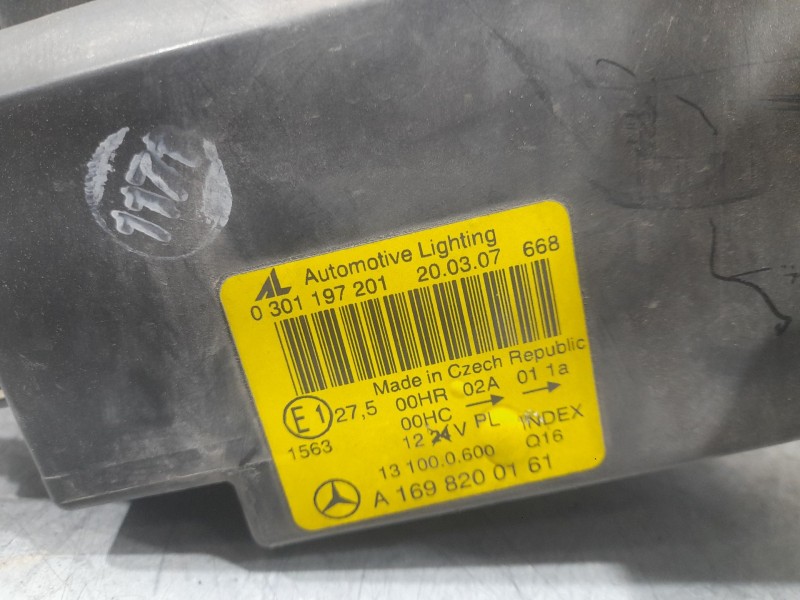 Recambio de faro izquierdo para mercedes-benz clase a (w169) a 180 cdi (169.007, 169.307) referencia OEM IAM A1698200161 0301197