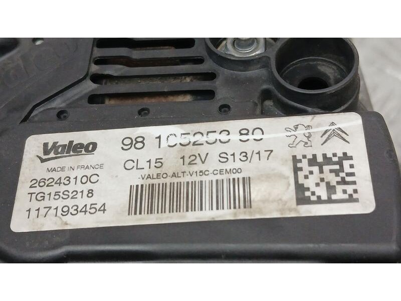 Recambio de alternador para citroën c-elysée feel referencia OEM IAM 9810525380 VALEO 2624310C