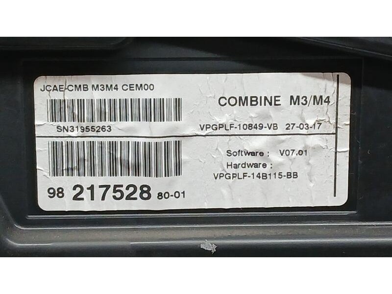 Recambio de cuadro instrumentos para citroën c-elysée feel referencia OEM IAM 9821752880  SN31955263