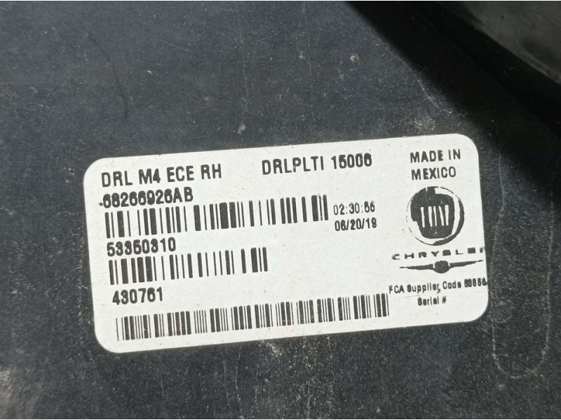 Recambio de piloto delantero derecho para jeep compass ii limited 4x2 referencia OEM IAM 68266926AB 53350310 