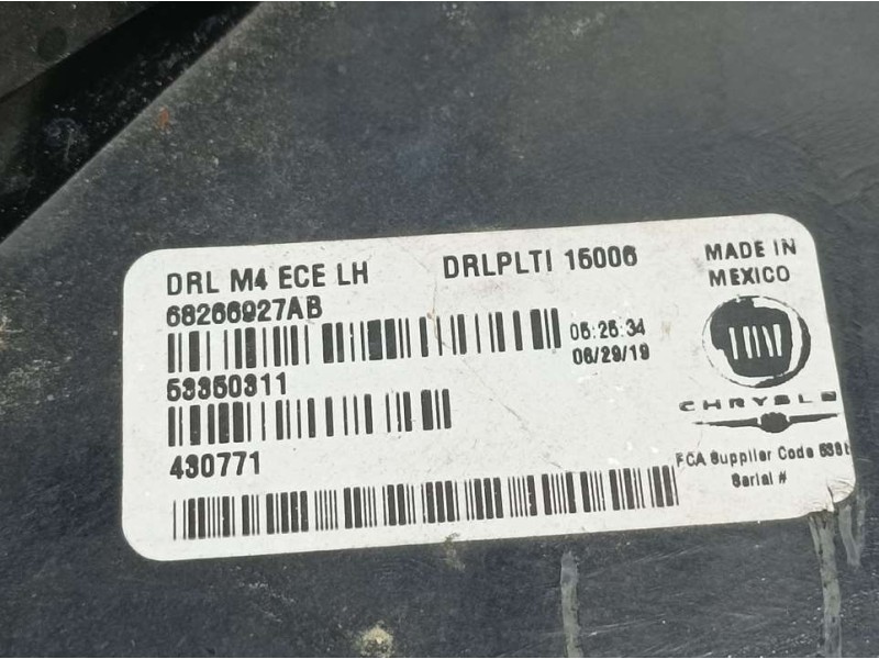 Recambio de piloto delantero izquierdo para jeep compass ii limited 4x2 referencia OEM IAM 68266927AB 53350311 