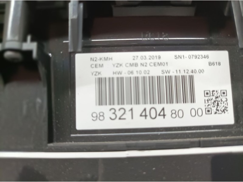 Recambio de cuadro instrumentos para citroën c3 shine referencia OEM IAM 9832140480 YZKCMBN2CEM01 