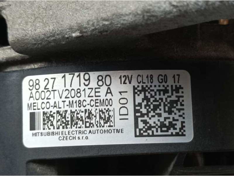 Recambio de alternador para citroën c3 aircross bluehdi 110 s&s eat6 shine referencia OEM IAM 9827171980 A002TV2081ZE MITSUBISHI