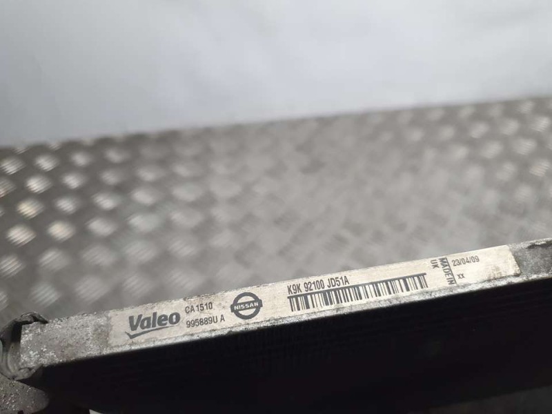 Recambio de condensador / radiador aire acondicionado para nissan qashqai (j10) acenta referencia OEM IAM K9K92110JD50B 995889UA