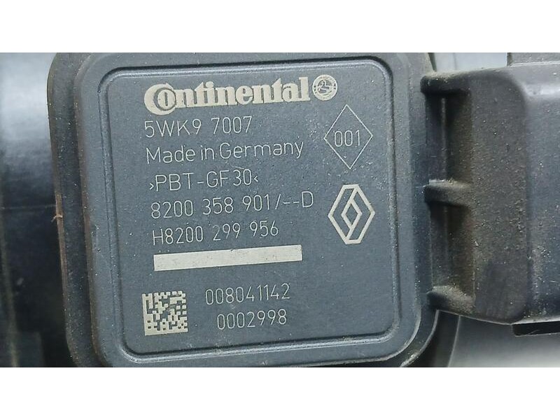 Recambio de caudalimetro para nissan nv200 furgoneta 1.5 dci 85 (m20, m20m) referencia OEM IAM 8200299956 CONTINENTAL 5WK97007