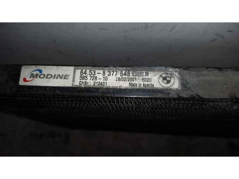 Recambio de condensador / radiador aire acondicionado para bmw serie 3 berlina (e46) 320d referencia OEM IAM 58572810 6453837764