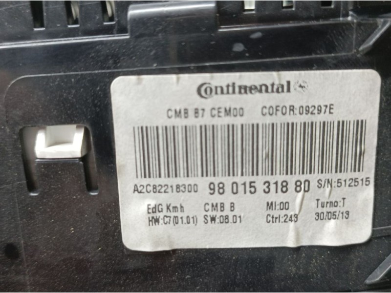 Recambio de cuadro instrumentos para citroën c4 lim. exclusive referencia OEM IAM 9801531880 A2C82218300 CONTINENTAL