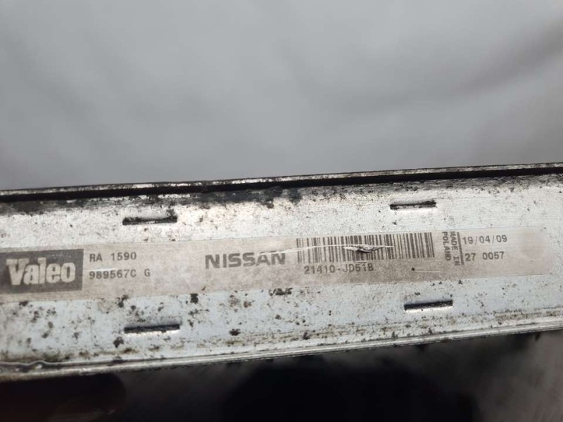 Recambio de radiador agua para nissan qashqai (j10) acenta referencia OEM IAM 21410JD51B 989567CG VALEO