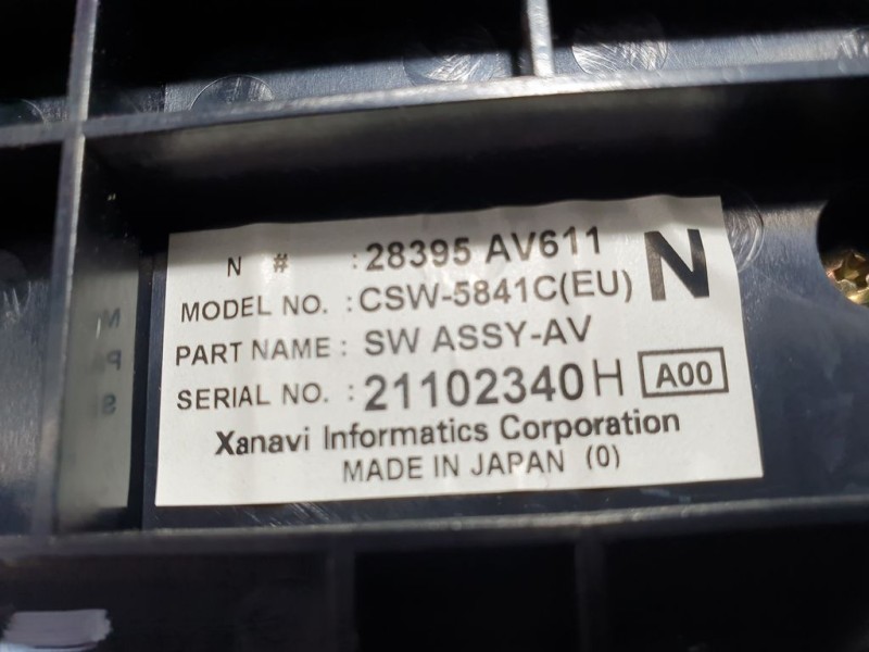 Recambio de mando multifuncion para nissan primera berlina (p12) acenta referencia OEM IAM 28395AV611 21102340H CANTO TOCADO MAN