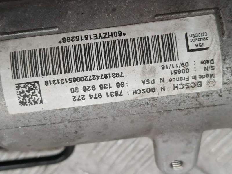 Recambio de cremallera direccion para citroën jumpy spacetourer business xl referencia OEM IAM 9813692680 7831974272 ASISTIDA BO