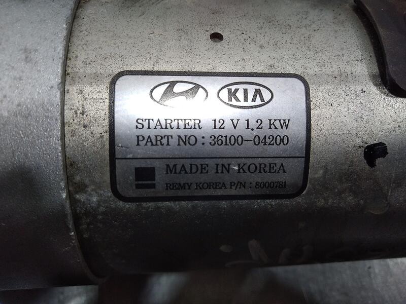 Recambio de motor arranque para hyundai kona klass referencia OEM IAM 3610004200  