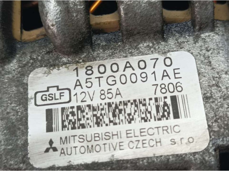 Recambio de alternador para mitsubishi colt berlina 5 (z30a) 1.3 atlantis referencia OEM IAM 1800A070 A5TG0091AE 