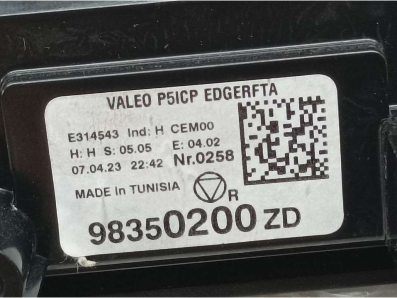 Recambio de mando multifuncion para peugeot 308 allure referencia OEM IAM 98350200ZD E314543 