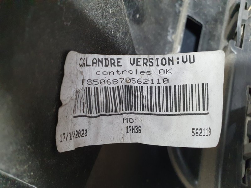 Recambio de rejilla delantera para renault kangoo profesional referencia OEM IAM 623101381P 1202567X TOCADA