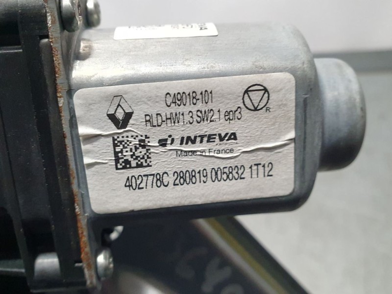 Recambio de elevalunas trasero izquierdo para renault megane iv berlina 5p limited referencia OEM IAM 827212938R ELECTRICO 6 PIN