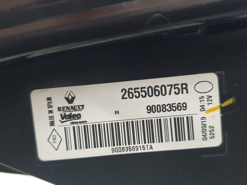 Recambio de piloto trasero derecho para renault megane iv berlina 5p limited referencia OEM IAM 265506075R 90083569 VALEO INTERI