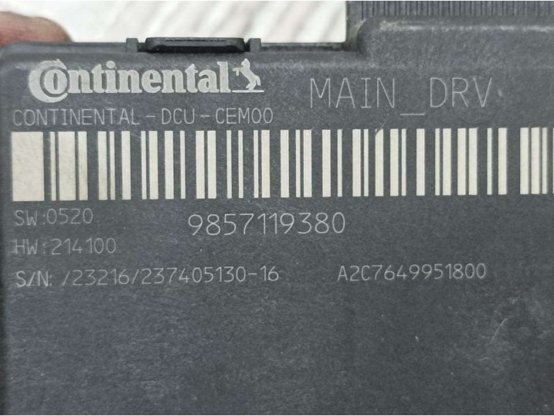 Recambio de modulo electronico para peugeot 308 allure referencia OEM IAM 9857119380 A2C7649951800 CONTINENTA