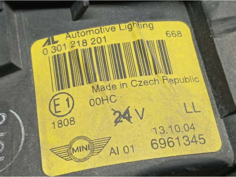 Recambio de faro izquierdo para mini mini (r50,r53) one referencia OEM IAM 6961345 0601218201 AL