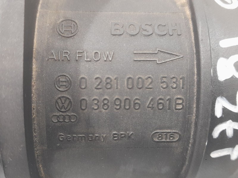 Recambio de caudalimetro para volkswagen polo iv (9n_, 9a_) 1.4 tdi referencia OEM IAM 038906461B 0281002531 BOSCH