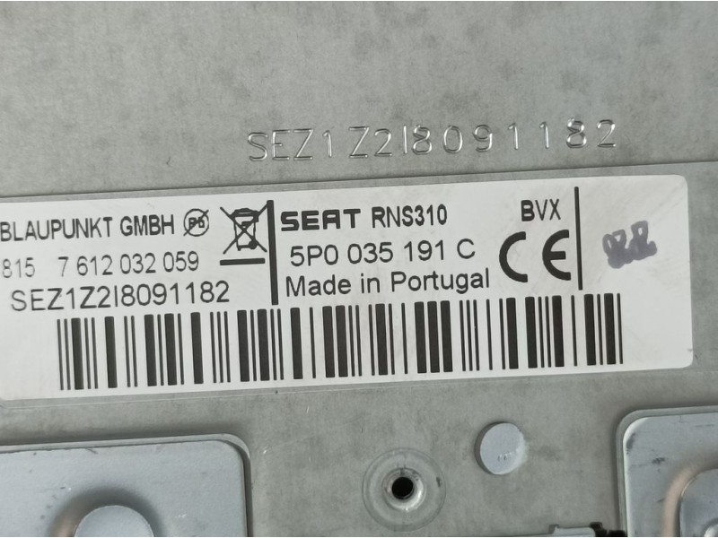 Recambio de sistema navegacion gps para seat leon (1p1) stylance / style referencia OEM IAM 5P035191C 7612032059 BLAUPUNKT ROZAD