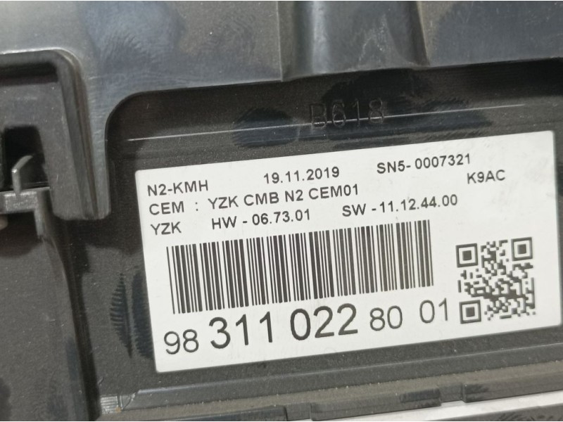 Recambio de cuadro instrumentos para citroën berlingo feel xl referencia OEM IAM 9831102280  