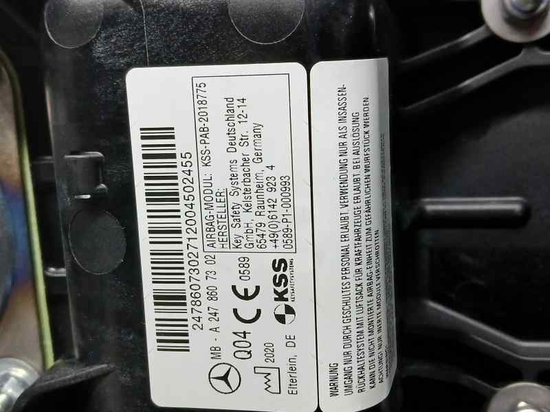Recambio de kit airbag para mercedes-benz clase b (247) b180 referencia OEM IAM A2476800906 0589P1000910 C/ SALPICADERO Y PRETEN