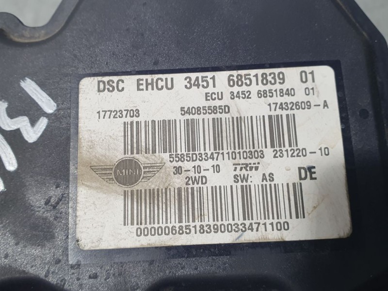 Recambio de abs para mini mini (r56) one referencia OEM IAM 34516851839 54085585D TRW