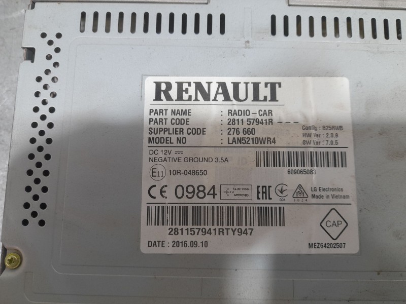 Recambio de sistema navegacion gps para renault clio iv limited referencia OEM IAM 281156154R  