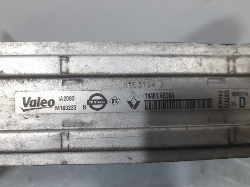 Recambio de intercooler para nissan qashqai ii (j11, j11_) 1.2 dig-t referencia OEM IAM 144614ED0A M163233 VALEO