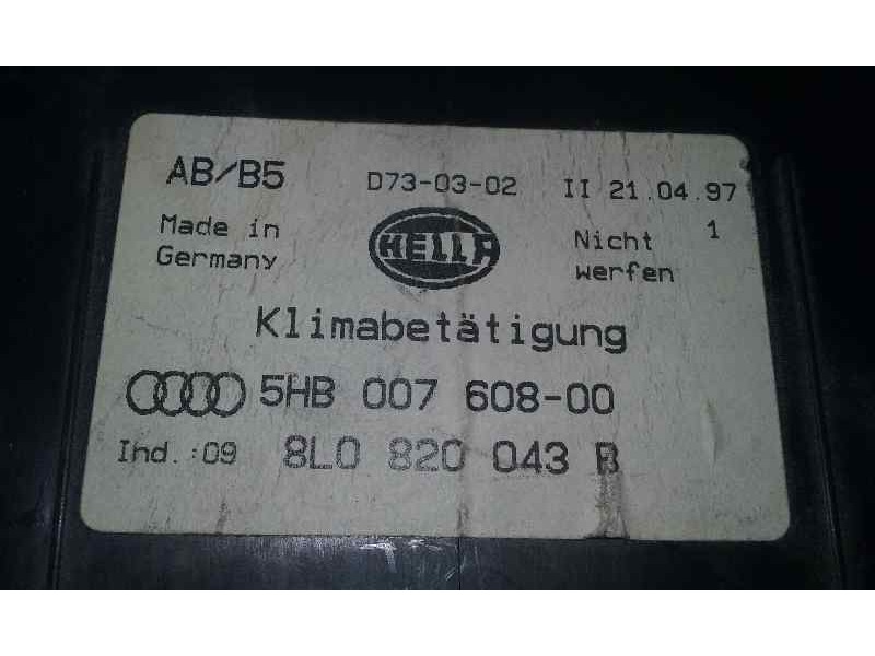 Recambio de mando climatizador para audi a3 (8l) 1.8 t ambiente referencia OEM IAM 5HB00760800 8L0820043B HELLA