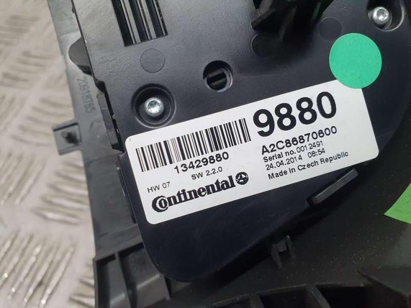 Recambio de mando climatizador para opel zafira tourer excellence referencia OEM IAM 13429880 A2C86870600 CONTINENTAL