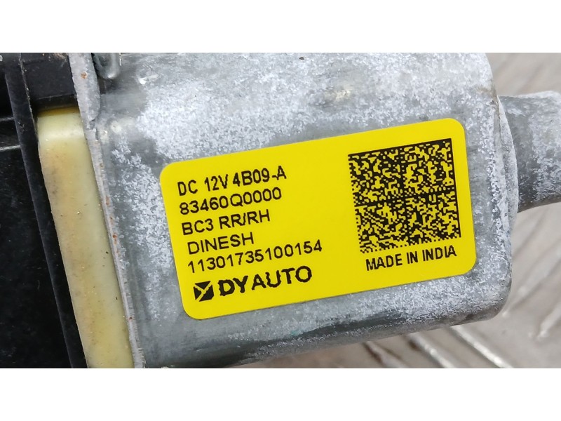 Recambio de elevalunas trasero derecho para hyundai bayon (bc3) 1.2 mpi referencia OEM IAM 83460Q0000 DY AUTO 11301735100154