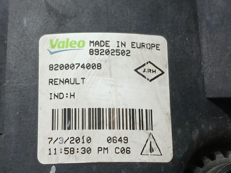 Recambio de faro antiniebla izquierdo para renault scenic iii emotion referencia OEM IAM 8200074008 VALEO 89202502