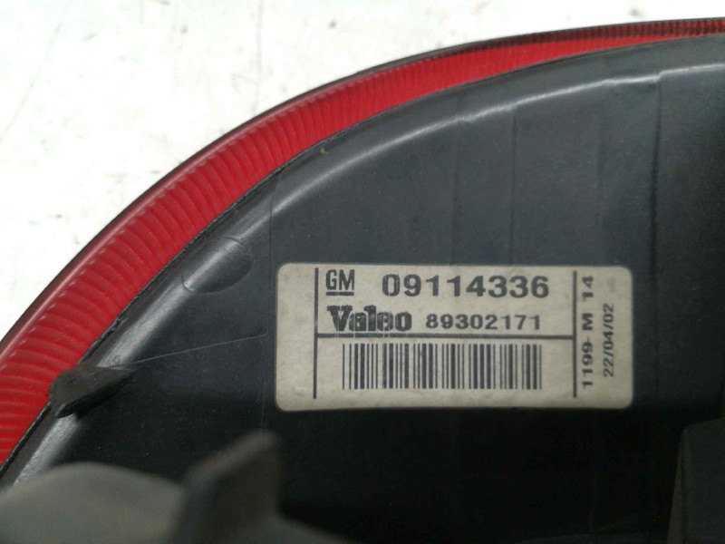 Recambio de piloto trasero izquierdo para opel corsa c 1.7 16v di cat (y 17 dtl / lk8) referencia OEM IAM 09114336 89302171 VALE