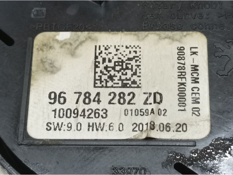 Recambio de mando multifuncion para peugeot 2008 (--.2013) allure bluehdi 120 s&s referencia OEM IAM 96784282ZD 10094263 CONTROL
