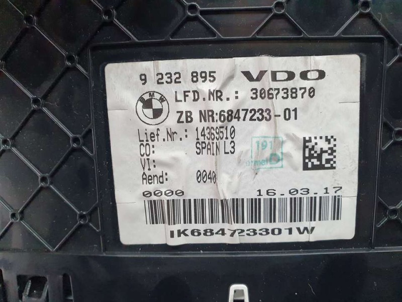 Recambio de cuadro instrumentos para bmw serie 4 gran coupe (f36) 418d referencia OEM IAM 9232895 30673870 684723301